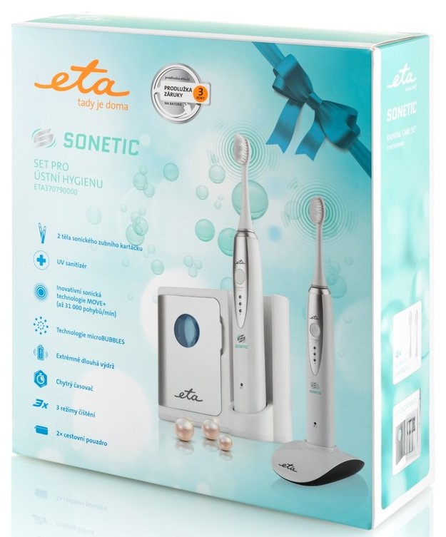 Eta Sonetic 3707 sonický zubní kartáček 1+1 tělo
