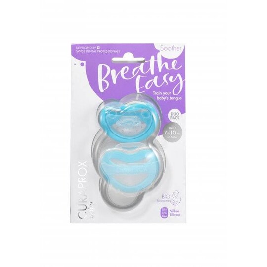 Curaprox Bio Functional dudlík 7-18 měsíců MODRÝ, 2 ks