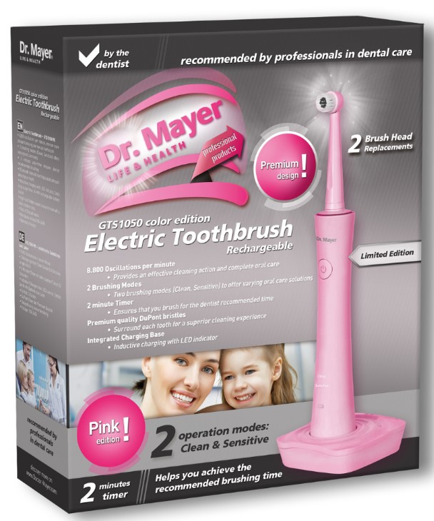 Dr. Mayer GTS1050 Pink rotační zubní kartáček