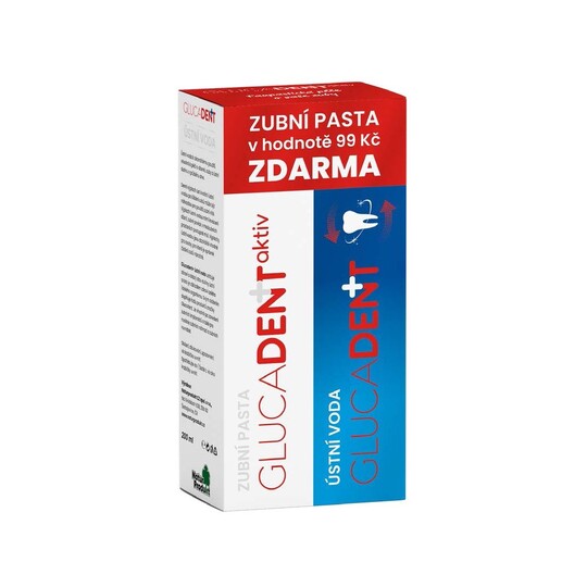 Glucadent Aktiv ústní voda 200 ml + zubní pasta 95 g