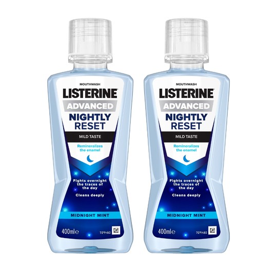Listerine Advanced Nightly Reset ústní voda 2x400 ml