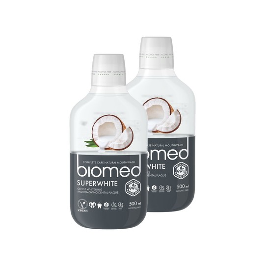 Biomed Superwhite ústní voda 2x500 ml