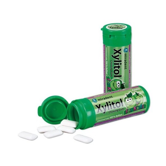 Miradent Xylitol DĚTSKÉ žvýkačky JABLKO 30 ks