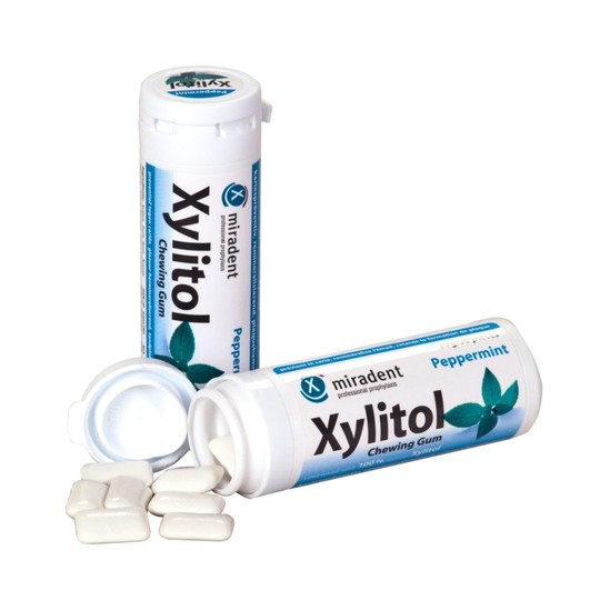 Miradent Xylitol žvýkačky PEPPERMINT 30 ks