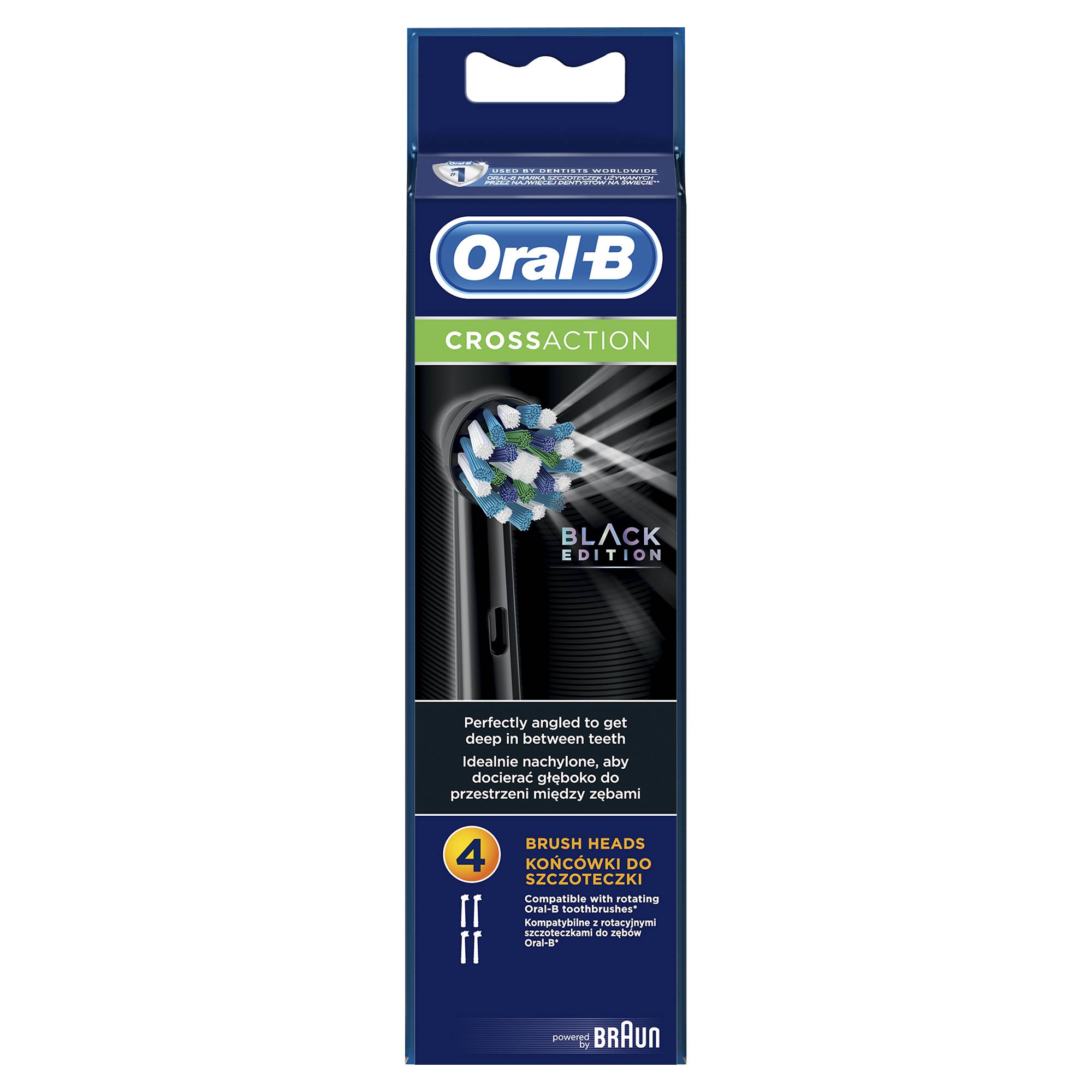 Oral-B EB50-4 CrossAction Black náhradní hlavice 4 ks