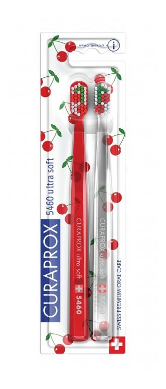 Curaprox CS 5460 Ultrasoft Cherry zubní kartáček 2 ks
