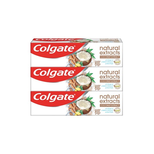Colgate Natural Extract Coconut&Ginger zubní pasta 3x75 ml