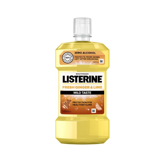 Listerine Fresh Ginger & Lime Mild Taste ústní voda 500 ml