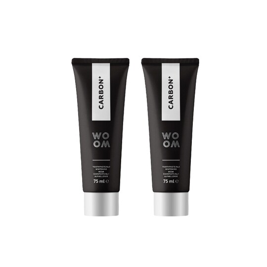 Woom Carbon+ zubní pasta 2x75 ml