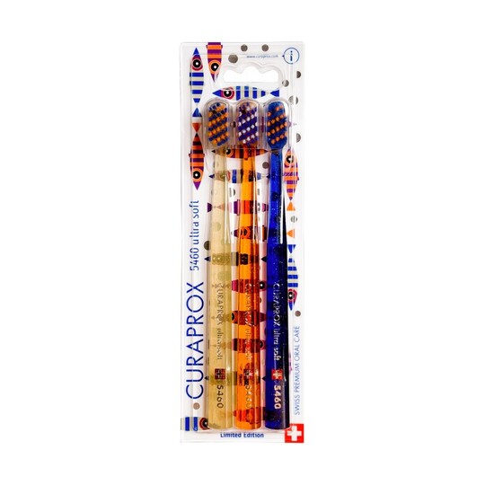 Curaprox CS 5460 Ultrasoft Summer Fish´n´stripes zubní kartáček 3 ks