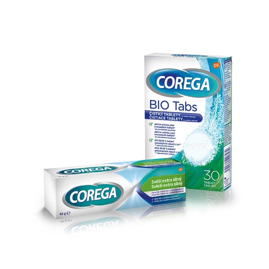 Corega Extra Strong Fresh 40 g + Corega Tabs 30 ks