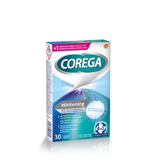 Corega Tabs Whitening čisticí tablety 30 ks