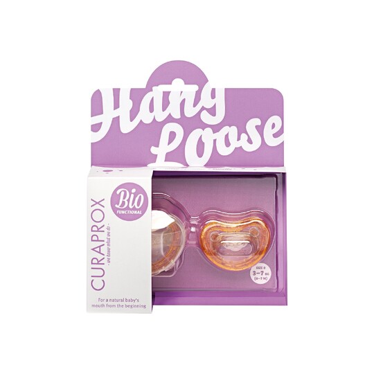 Curaprox Bio Functional dudlík 0-7 měsíců ORANŽOVÝ, 2 ks