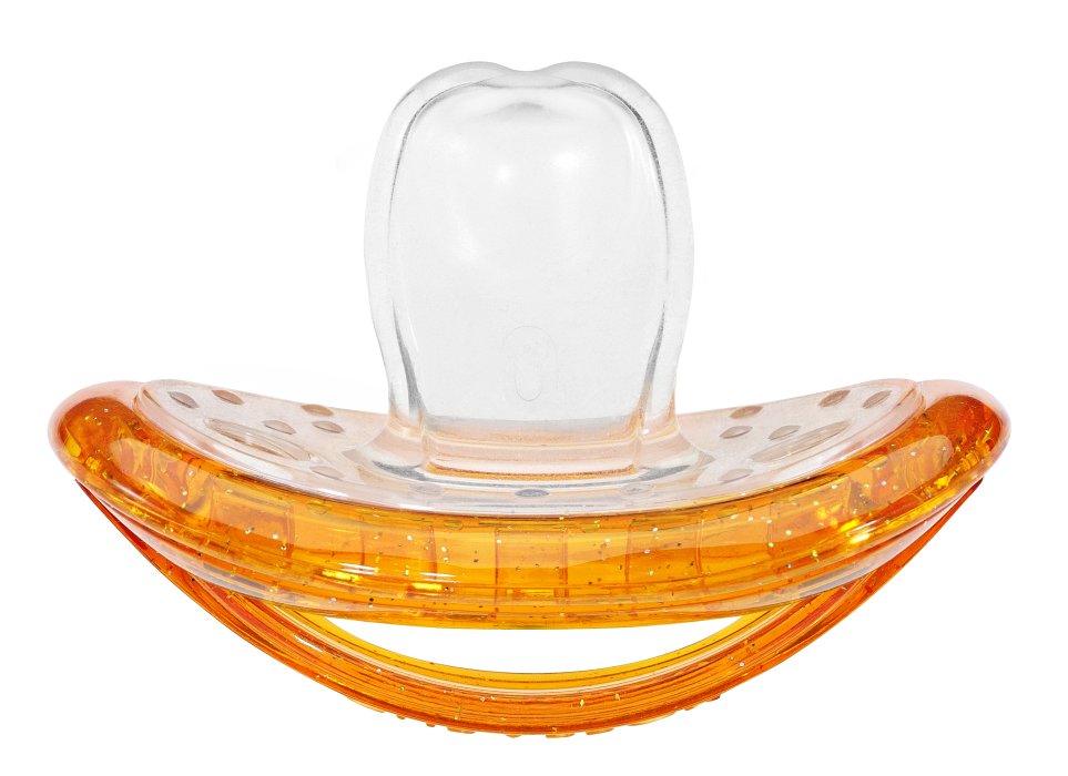 Curaprox Breath Easy dudlík 7-18 měsíců, ORANŽOVÝ