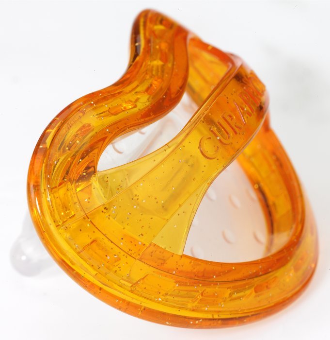 Curaprox Breath Easy dudlík 7-18 měsíců, ORANŽOVÝ