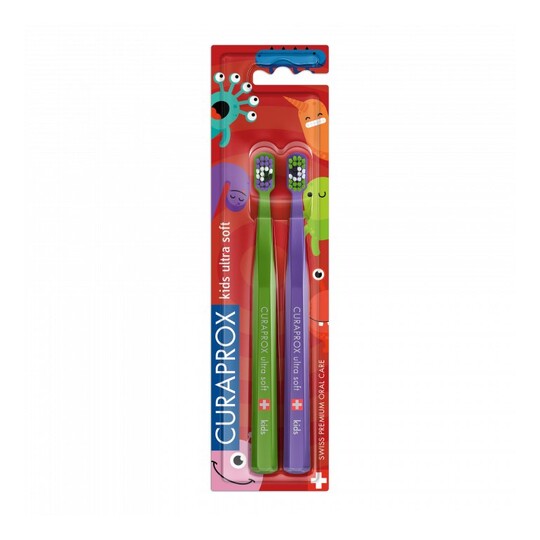 Curaprox CS Kids 5500 Little Bacterias dětský zubní kartáček 2 ks