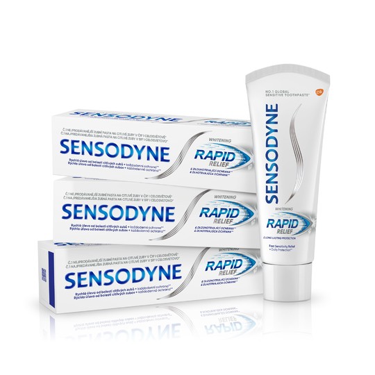Sensodyne Rapid Whitening zubní pasta 3x75ml