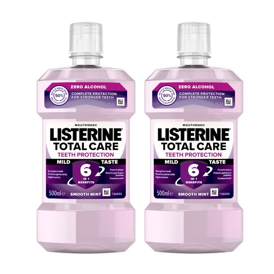 Listerine Total Care Teeth Protection Mild Taste ústní voda 2x500 ml
