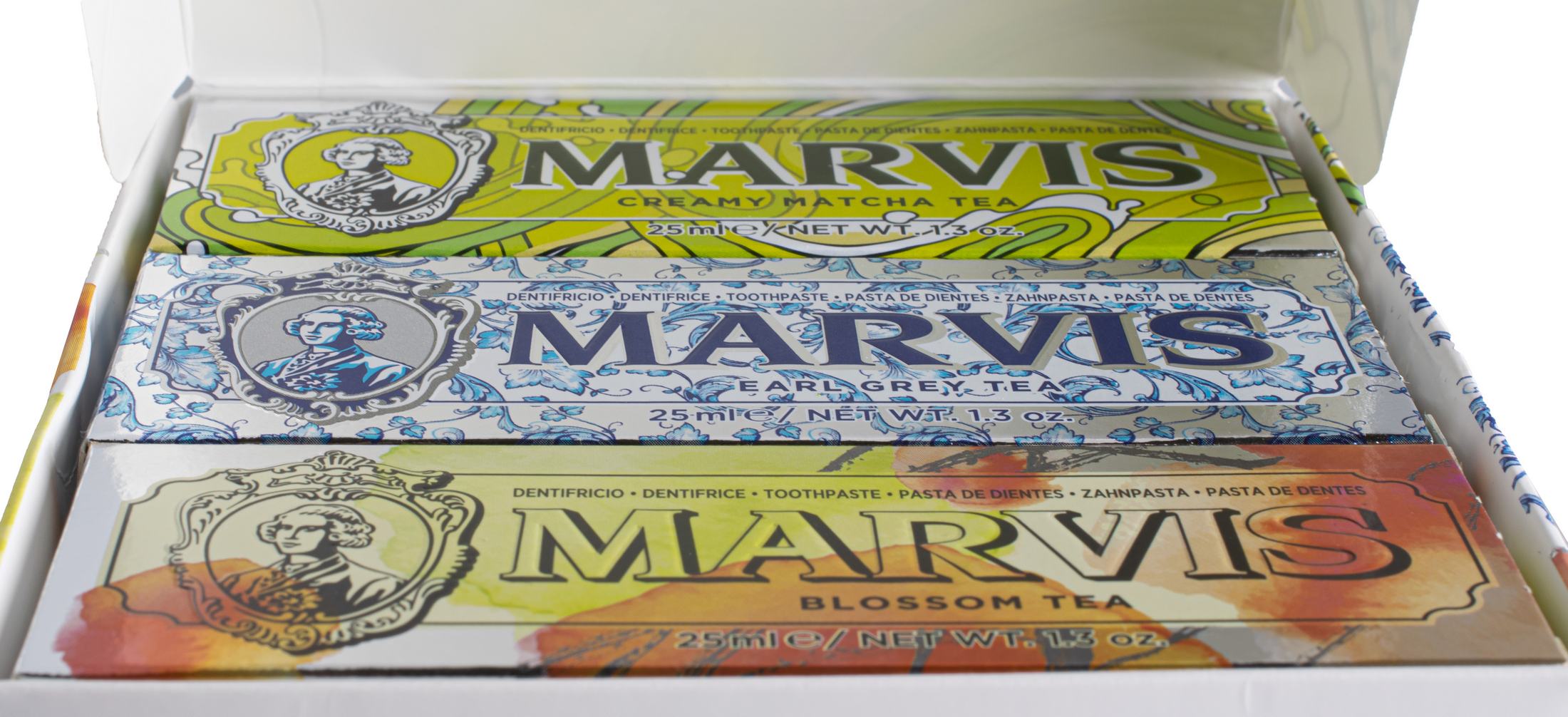 Marvis Set Tea Collection sada zubních past 3x25 ml