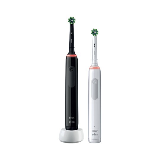 Oral-B PRO 3900 Black+White oscilační kartáček 1+1