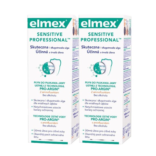 Elmex Sensitive Professional ústní voda 2x400 ml