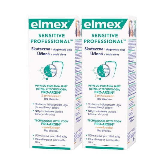 Elmex Sensitive Professional ústní voda 2x400 ml
