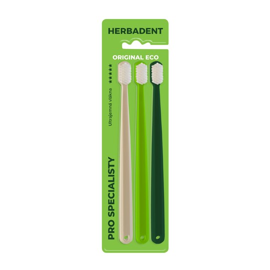 Herbadent Original Eco UltraSoft zubní kartáček 3 ks