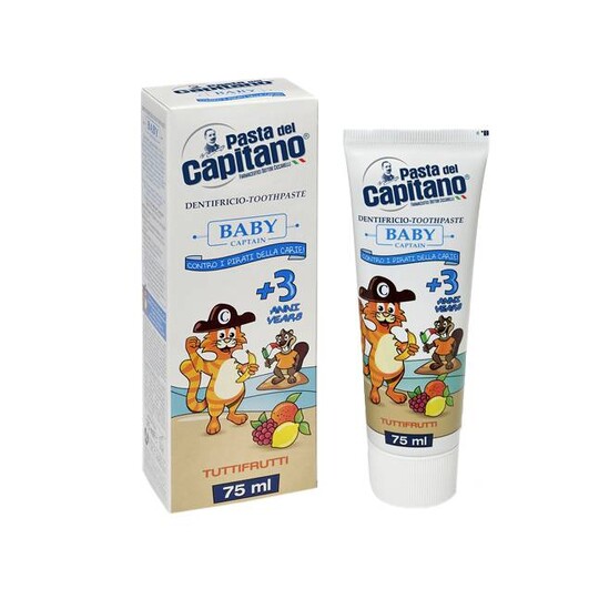 Pasta del Capitano Baby Tutti-Frutti dětská zubní pasta 75 ml