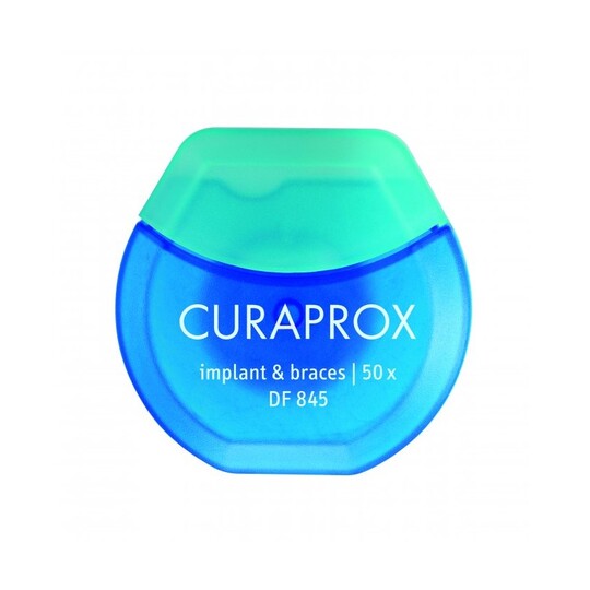Curaprox DF 845 dentální nit na rovnátka a implantáty 50 ks