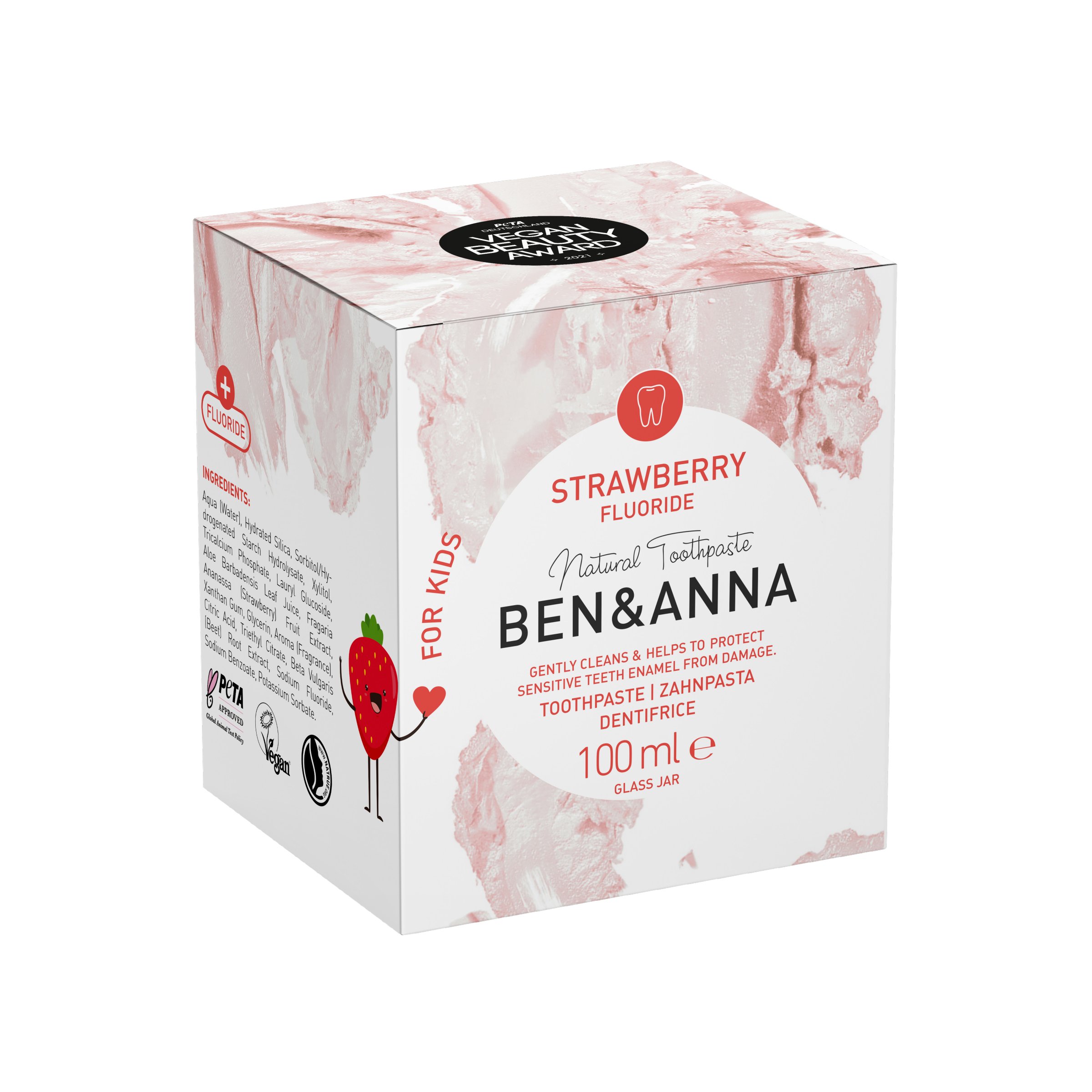 Ben&Anna Strawberry dětská zubní pasta 100 ml