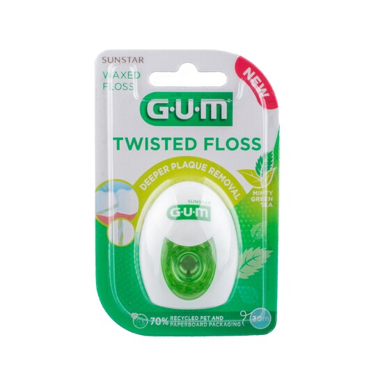 GUM Twisted Floss voskovaná zubní nit 30 m