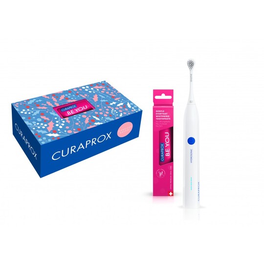 Curaprox Hydrosonic Easy sonický kartáček + zubní pasta Be You Red 60 ml