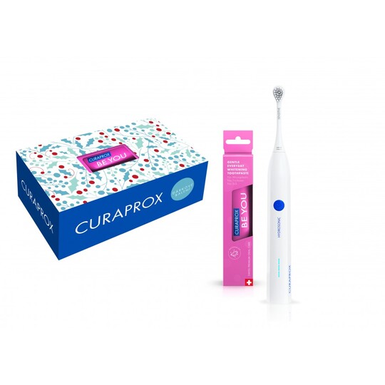 Curaprox Hydrosonic Easy sonický kartáček + zubní pasta Be You Pink 60 ml