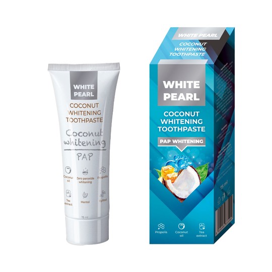 White Pearl PAP Coconut Whitening zubní pasta 75ml