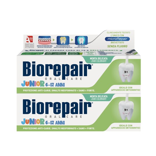 Biorepair Junior 6-12 let dětská zubní pasta 2×75 ml