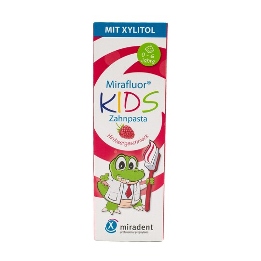 Miradent Mirafluor Kids Raspberry dětská zubní pasta 75 ml