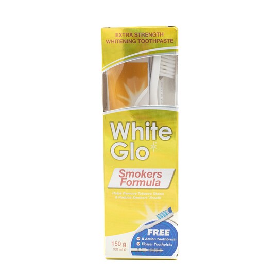 White Glo Smokers Formula bělicí zubní pasta 100 ml + kartáček