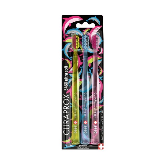 Curaprox CS 5460 Ultrasoft Summer Dolphin zubní kartáček 3 ks