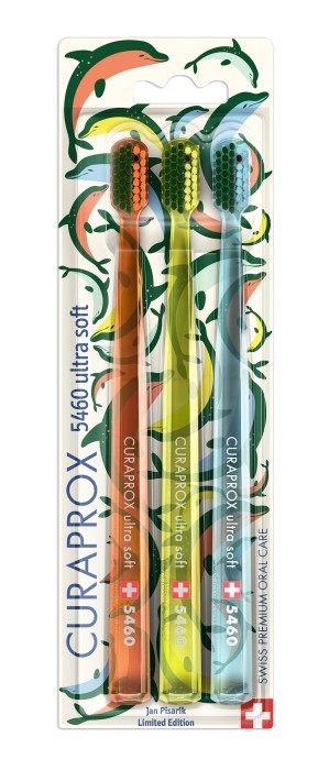 Curaprox CS 5460 Ultrasoft Summer Dolphin zubní kartáček 3 ks