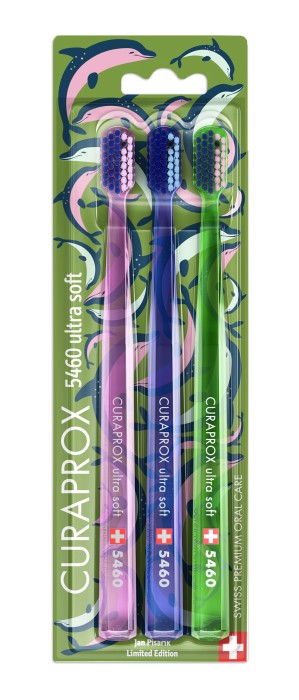 Curaprox CS 5460 Ultrasoft Summer Dolphin zubní kartáček 3 ks