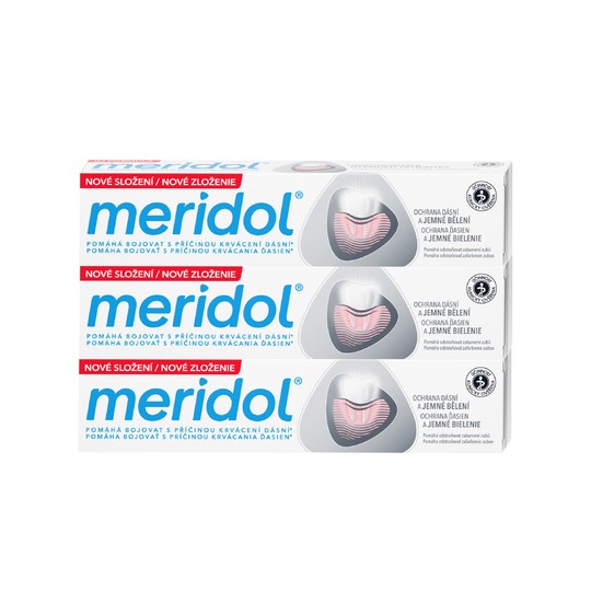 Meridol ochrana dásní a jemné bělení zubní pasta 3x75 ml