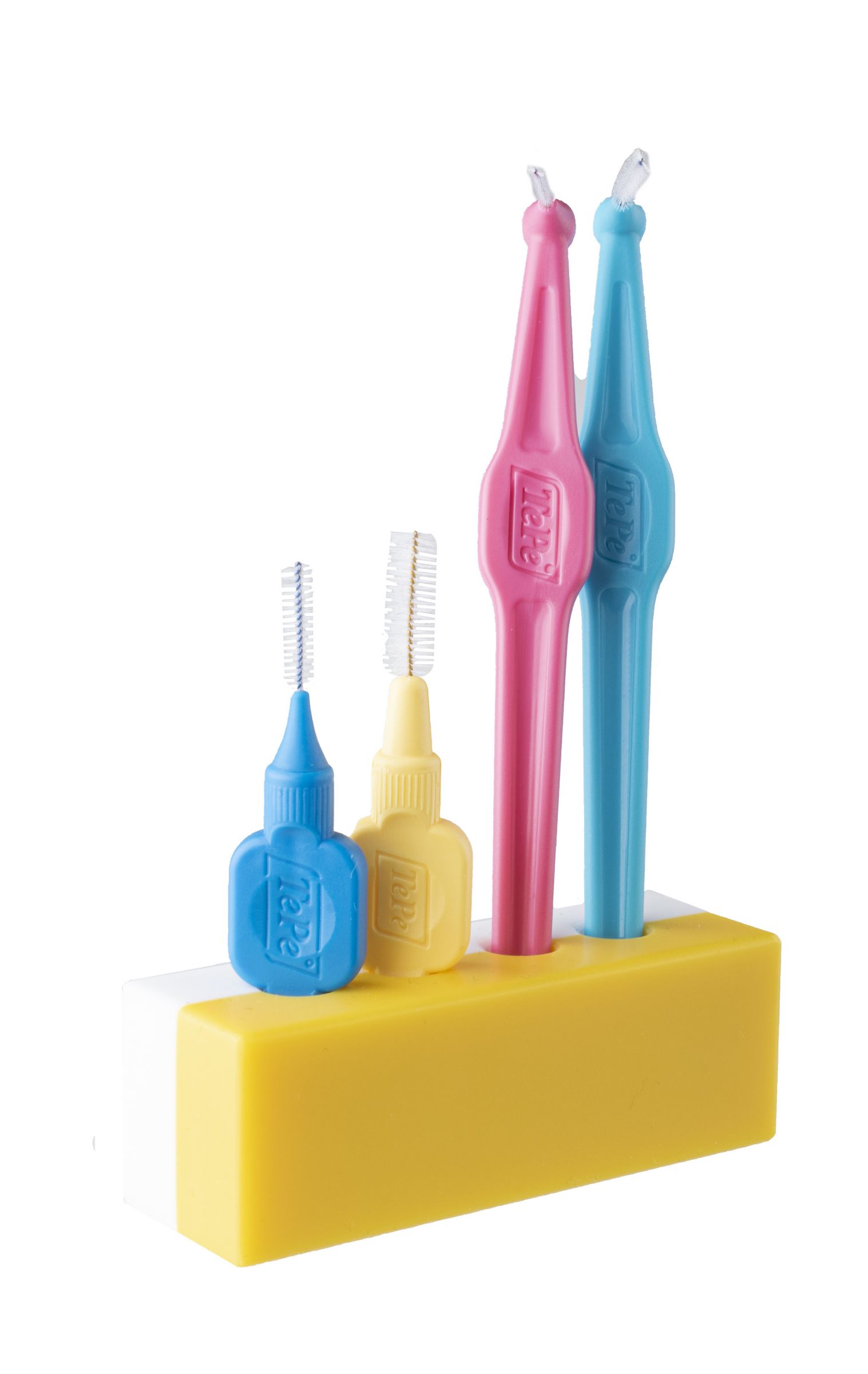 Stojánek na mezizubní kartáčky – žlutý