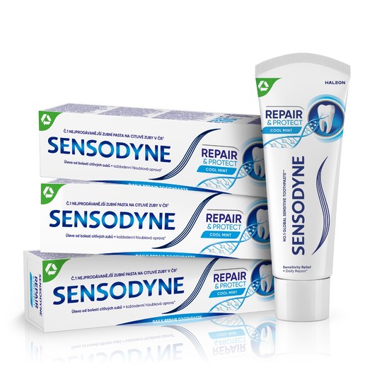 Sensodyne Repair & Protect Cool Mint zubní pasta 3x75 ml