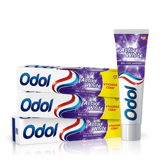 Odol Active White bělicí zubní pasta 3×125 ml