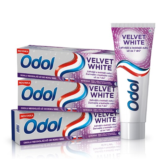 Odol Velvet White zubní pasta 3x75 ml