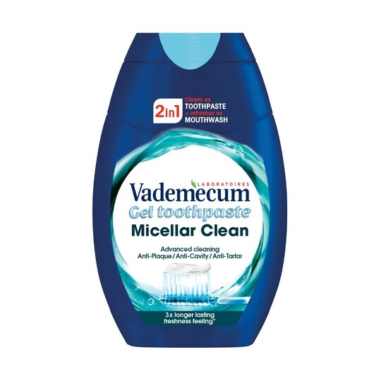 Vademecum Gel 2v1 Micellar Clean zubní pasta 75 ml