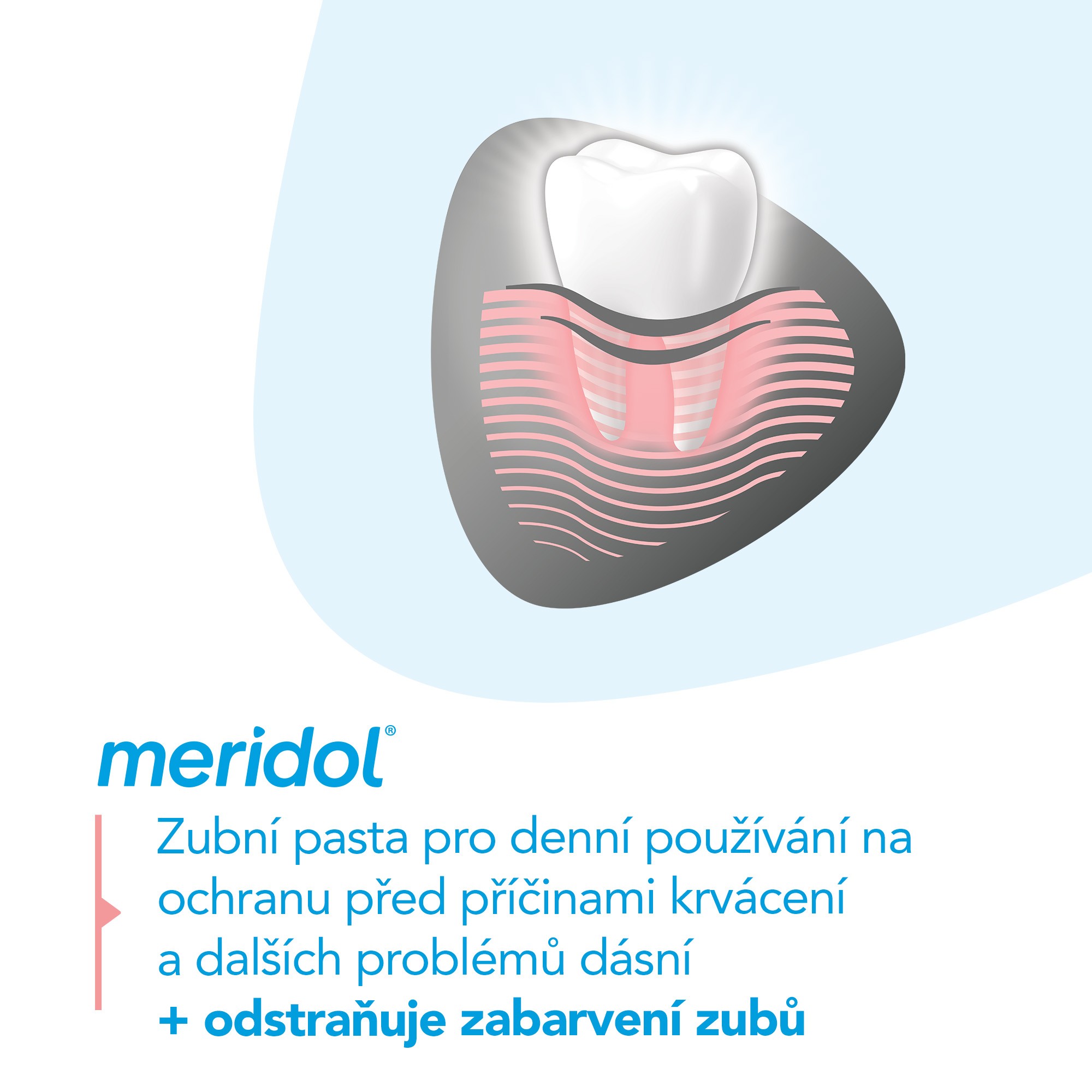 Meridol ochrana dásní a jemné bělení zubní pasta 75 ml