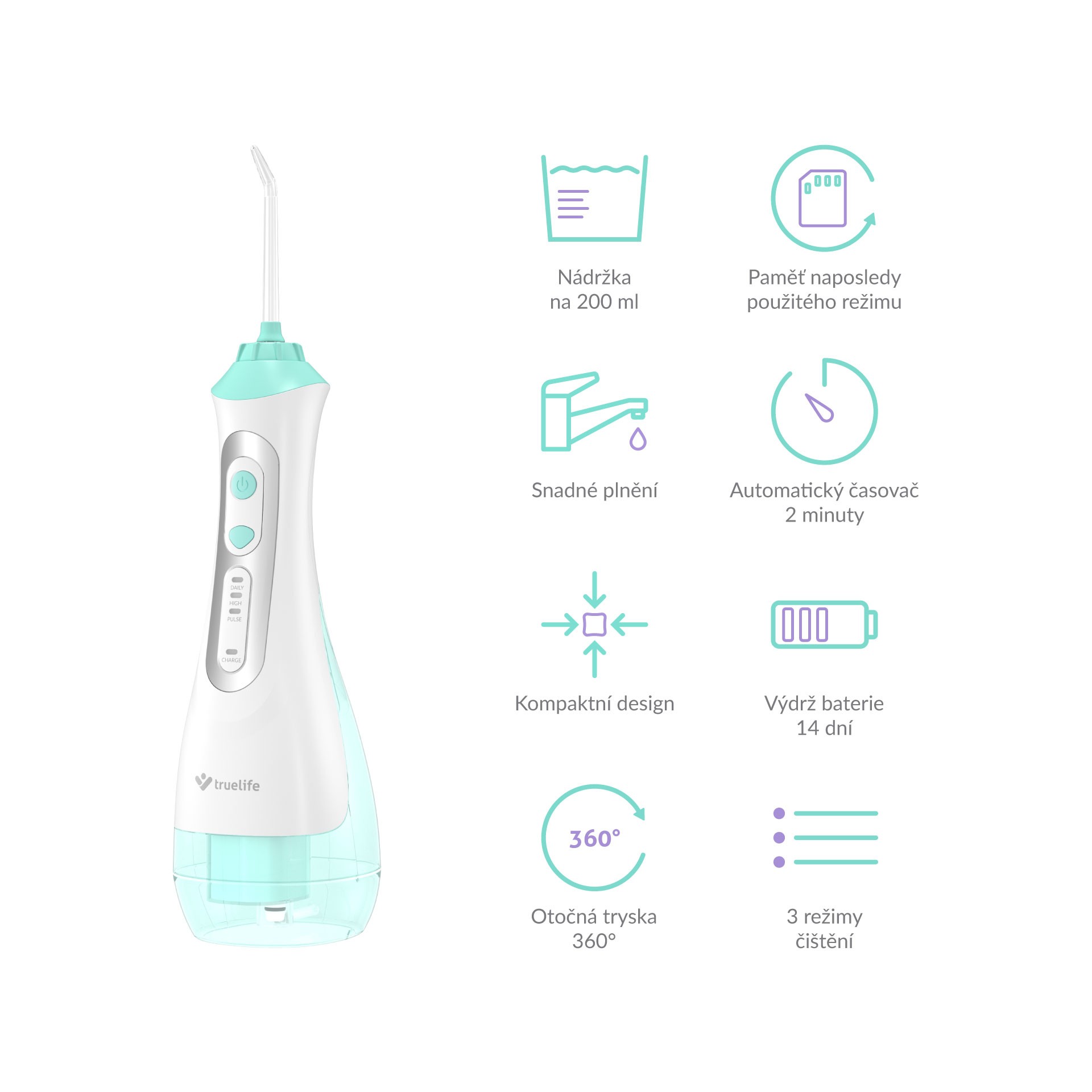 TrueLife AquaFloss Lite cestovní ústní sprcha