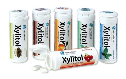 Miradent Xylitol žvýkačky PEPPERMINT 30 ks