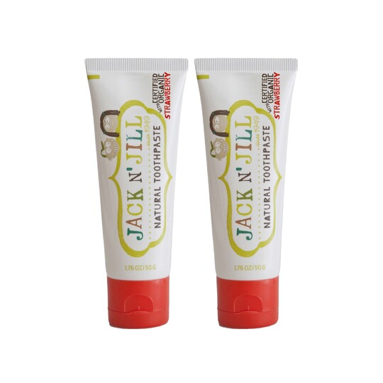 Jack N' Jill Organic Strawberry dětská zubní pasta 2×50 g
